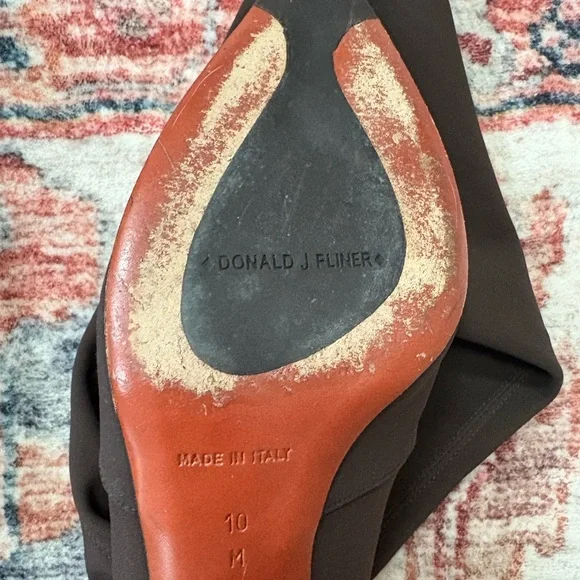 Donald Pliner Couture Expreso Crepe Elastic Stretch Leather Boot Shoe Women’s 10